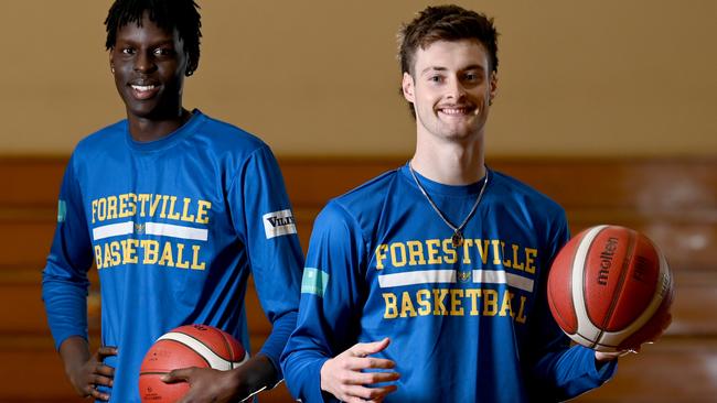 Former Forestville star Michael Harris (right) is a significant signing for the Pioneers and could take them to the top. Picture: Naomi Jellicoe