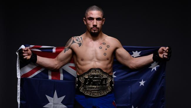 Robert Whittaker is Australia’s first UFC champion. Picture: Mike Roach/Zuffa LLC/Getty