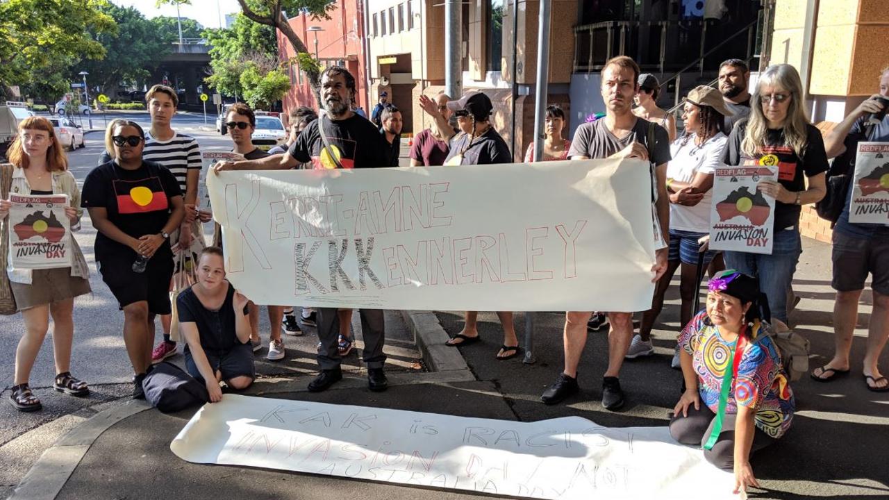 Protesters accused Kennerley of racism.