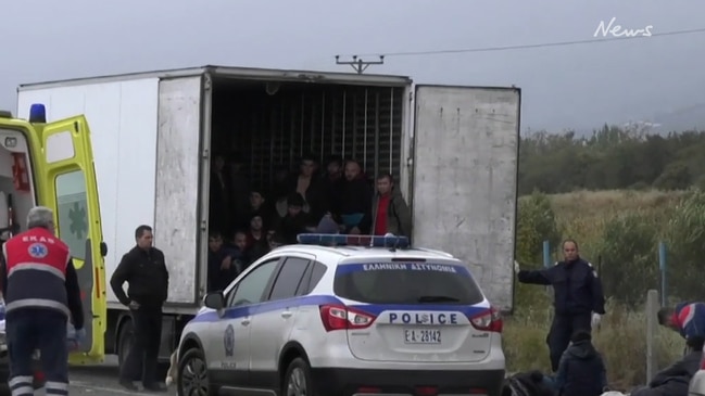 41 migrants found alive in refrigerator truck in Greece