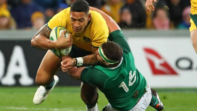 Folau often found things in his way. (Photo by Scott Barbour/Getty Images)