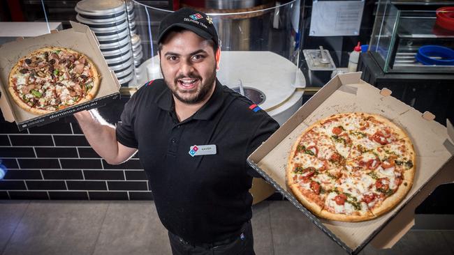 Domino’s has seen the rising cost of living hit orders. Picture: Jake Nowakowski