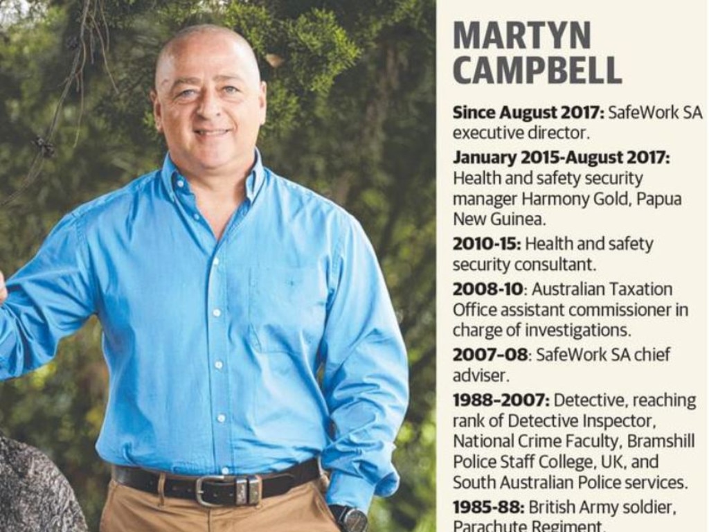 SafeWork SA boss Martyn Campbell.