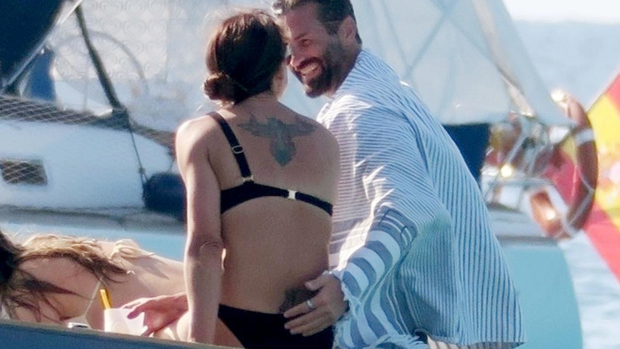 Model Chris Dingwall was seen cosying up to Mel while they enjoyed a boat ride. Picture: Backgrid.