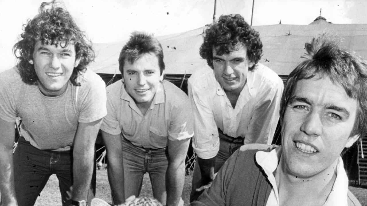 The bandmates in 1982, the year the Circus Animals album was released. Picture: News Ltd