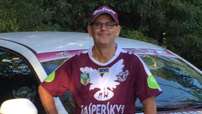 Manly fan David Eagle Rutherford who has legally changed his middle name.