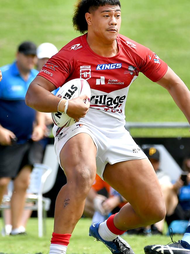 Redcliffe’s Amos Tuialii was one of his team’s best. Picture, John Gass