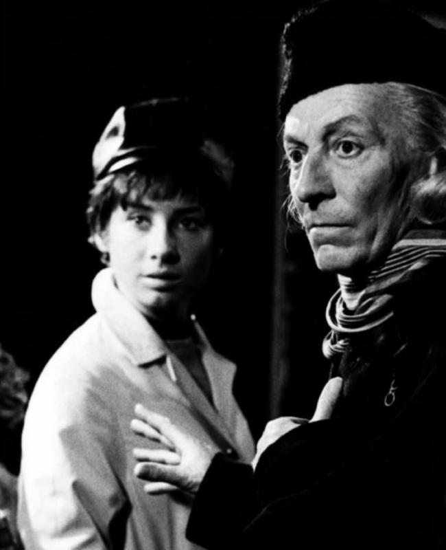 Actor William Hartnell as the Doctor with co-star Jacqueline Hill who played Barabara Wright, in 1963.