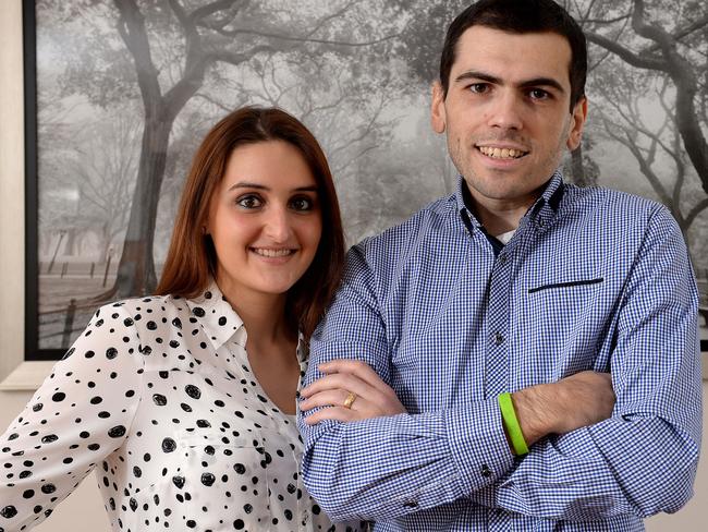 Jonathan Tarascio and his wife Liza. Picture: Adam Elwood