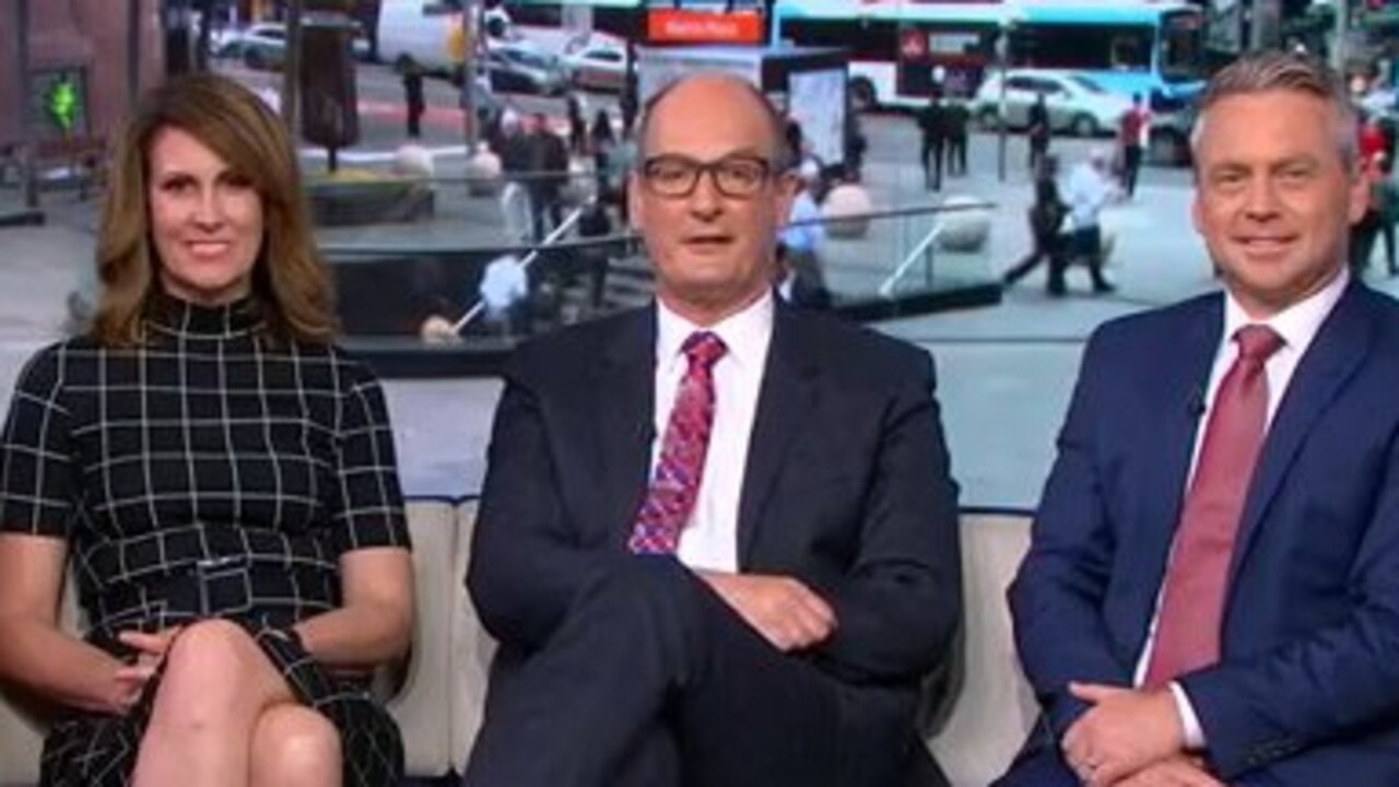 Former Sunrise host David Koch (centre) has revealed exciting news. Picture: Sunrise