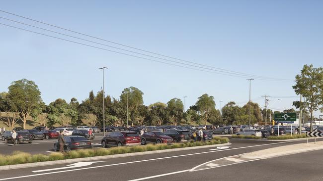 The new carpark will run along the Hume Highway and link the station with a pedestrian bridge.