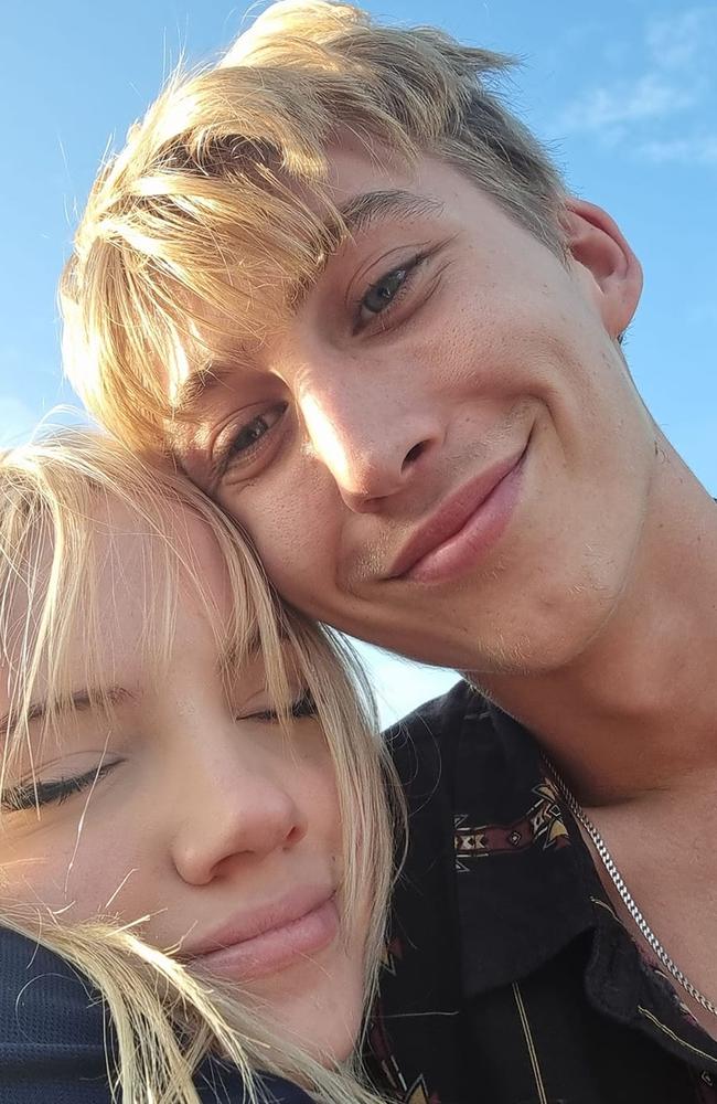 Lukas George Goller with his girlfriend Maya Curtis. Picture: Facebook/Maya Curtis.