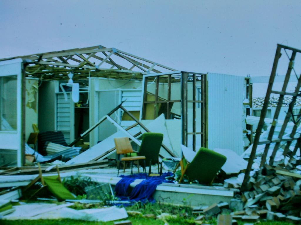 A smashed house. Picture: Supplied