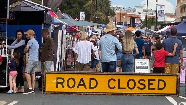 Redcliffe Markets were busy on the weekend. Photo supplied.