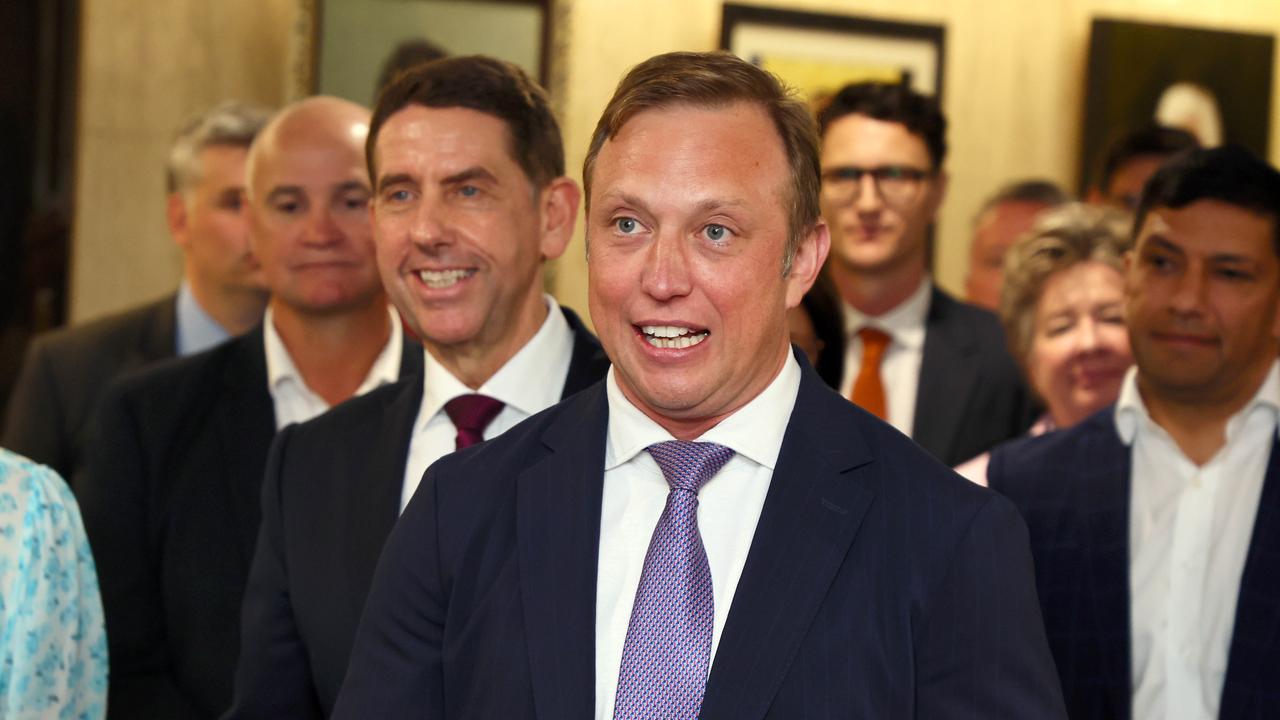 He was elected after a special caucus meeting at parliament in Brisbane on Friday. Picture: NCA NewsWire/Tertius Pickard