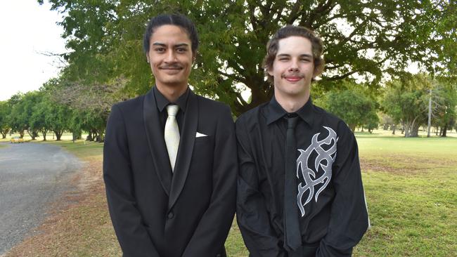 Jacob Hauenschild and Quinn Bowen at the Pioneer State High School formal at the Mackay Golf Course on Friday November 20. Picture: Zizi Averill