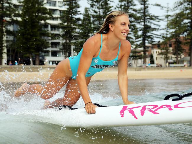 Georgia Miller training for the Nutri-Grain ironwoman series.