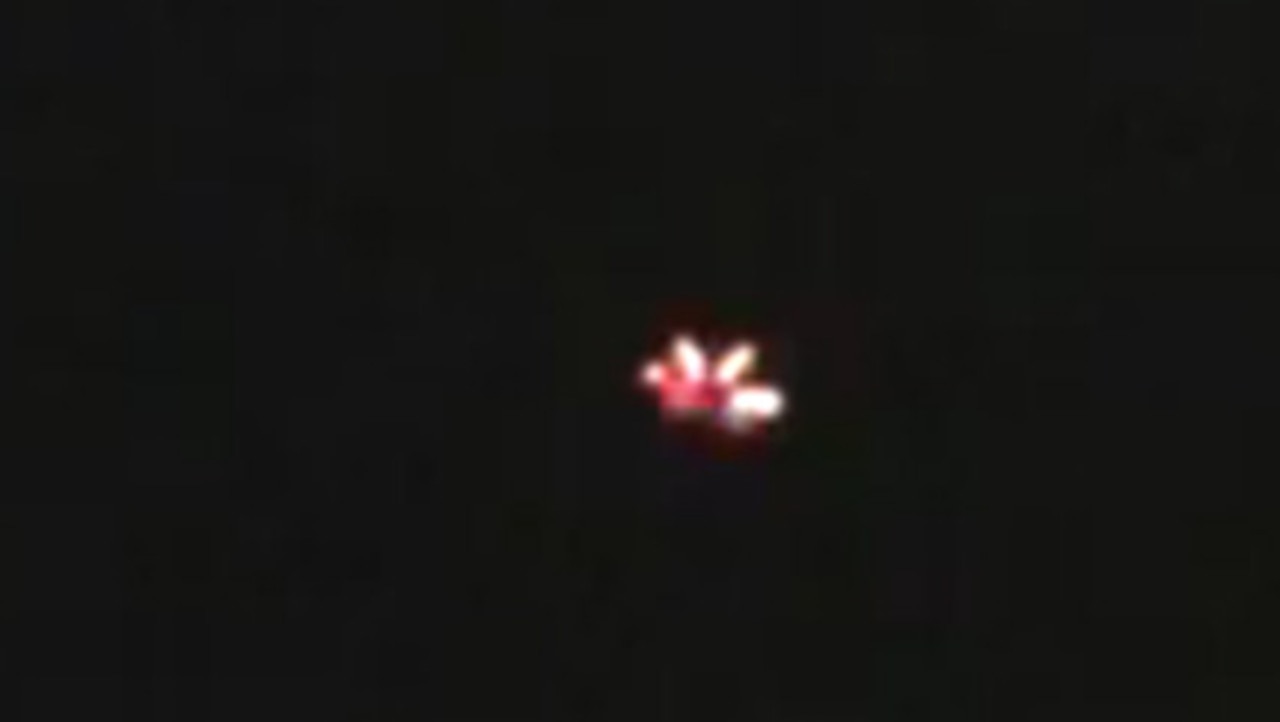 An enlarged screenshot from a UFO sighting video taken on the Gold Coast in March 2014.