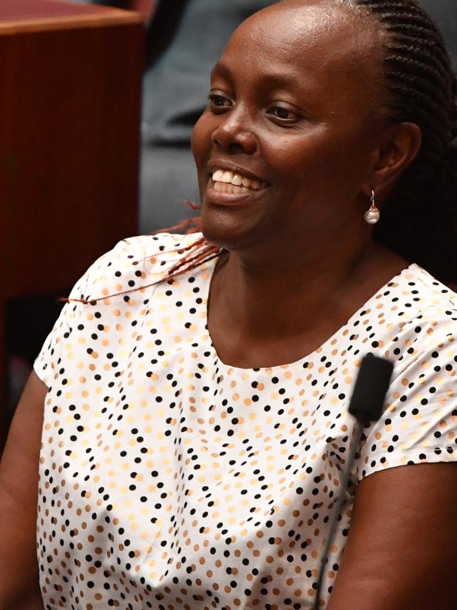 Liberal Senator Lucy Gichuhi says “don’t kick a dog when it’s down”. Picture: AAP