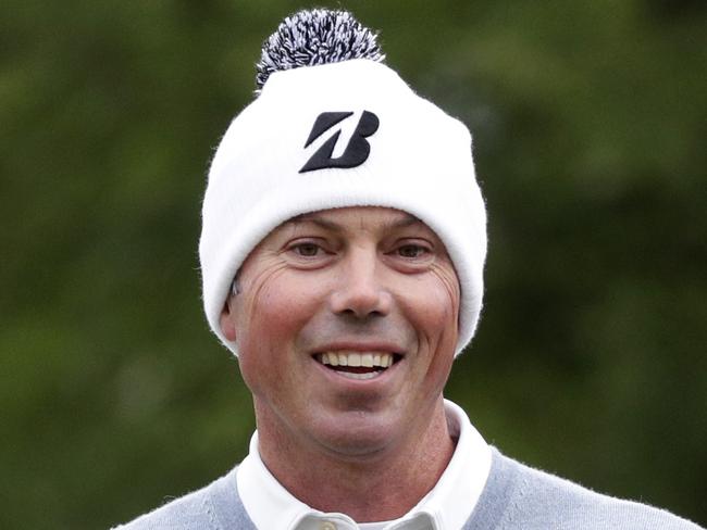 Matt Kuchar smiles after winning the first hole during semifinal play against Lucas Bjerregaard at the Dell Technologies Match Play Championship golf tournament, Sunday, March 31, 2019, in Austin, Texas. (AP Photo/Eric Gay)