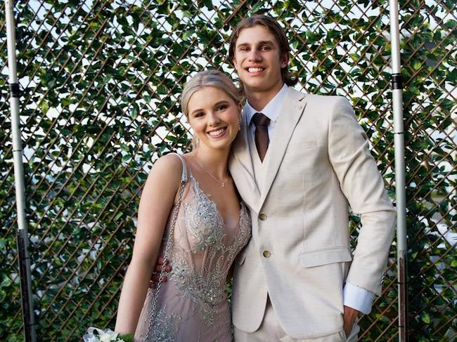 Amali Brett and Jaxon Tulk arriving at the Proserpine State High School Year 12 Formal held at the Whitsunday Marine Club on Wednesday, November 16, 2022.