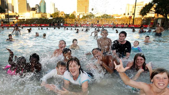 How would an artificial beach like this one in Southbank, Brisbane look in Newington?