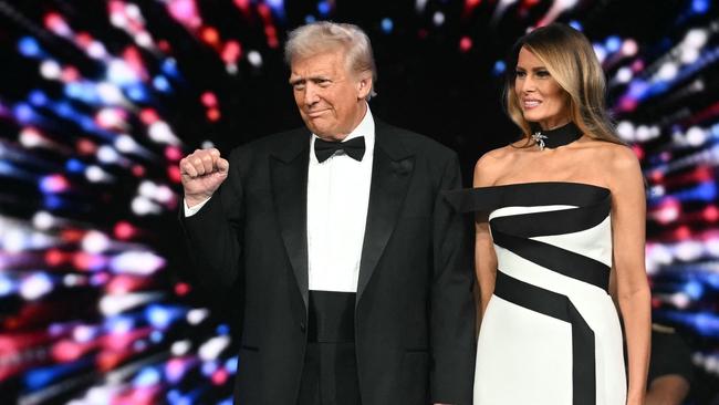 US President Donald Trump and First Lady Melania Trump arrive for the Liberty inaugural ball. Picture: Jim Watson/AFP