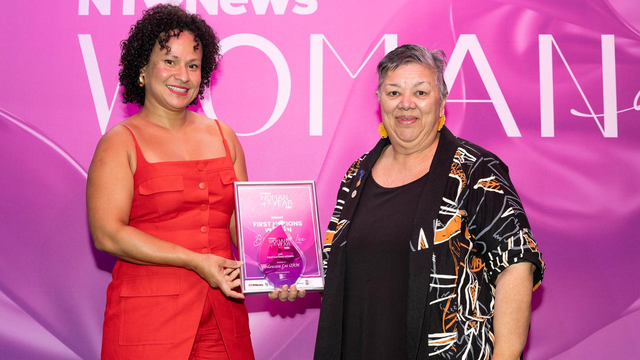 Bilawara Lee OAM Winner of First Nations Women Presented by Glencore Mcarthur River Mine at the 2025 NT NEWS Woman of the Year. Picture: Pema Tamang Pakhrin