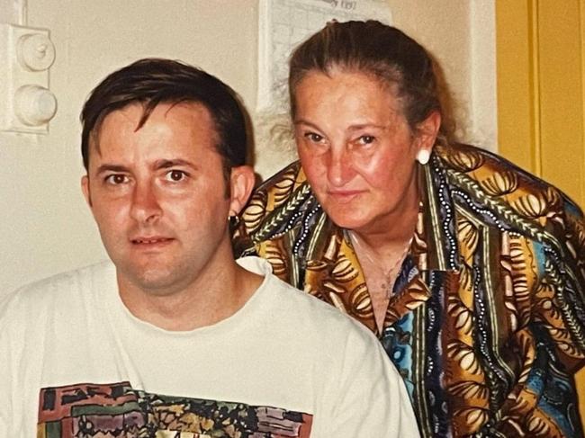 Opposition Leader Anthony Albanese with his mum Maryanne Ellery. Pictures- Facebook