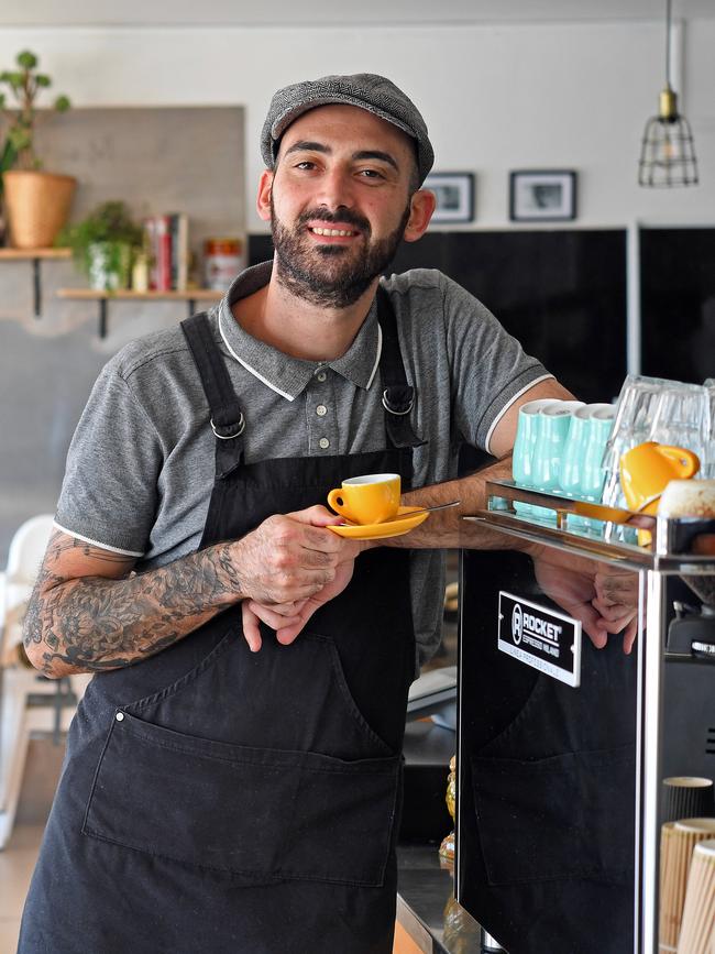 Matteo Giordano, the owner of the Pane e Latte cafe at Broadview. Picture: Tom Huntley