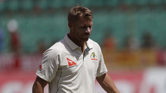 David Warner fell for six in Australia’s second innings.
