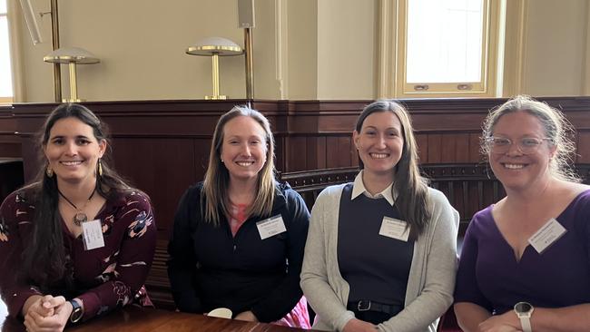 Superstars of STEM (L-R) Sophie Gilbey, Rachelle Kernen, Sarah Scholten, Melissa Humphries. Picture Brad Crouch