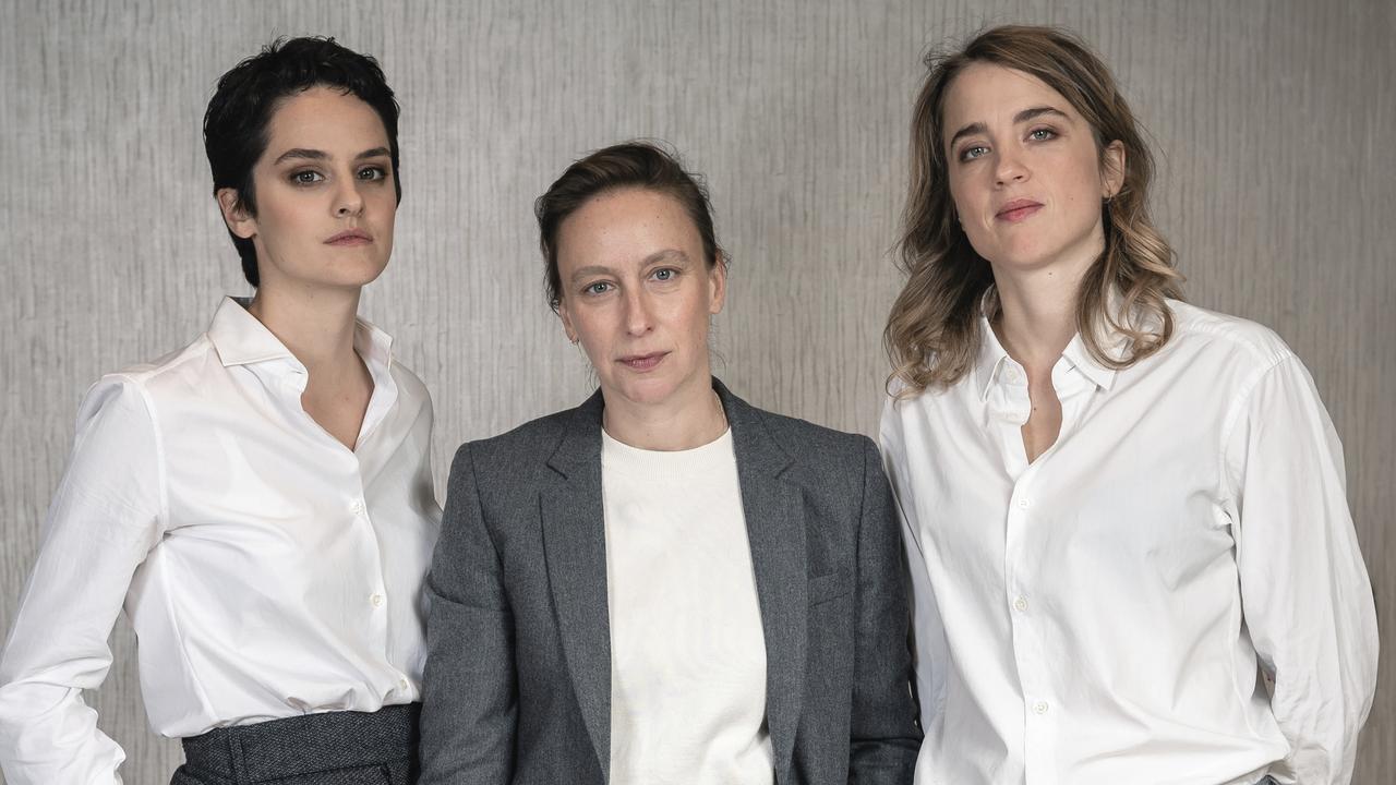 Sciamma (centre) with her leads Noemie Merlant and Adele Haenel. Picture: Christopher Smith/Invision/AP