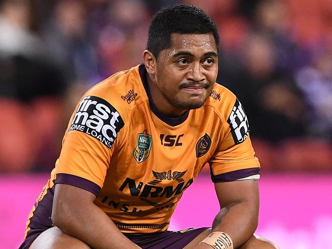 Anthony Milford of the Broncos looks on following the Round 10 NRL match between the Manly-Warringah Sea Eagles and the Brisbane Broncos at Suncorp Stadium in Brisbane, Saturday, May 12, 2018. (AAP Image/Dave Hunt) NO ARCHIVING, EDITORIAL USE ONLY