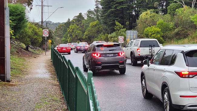 Traffic is banked up headed towards Bridgewater. Picture: Supplied