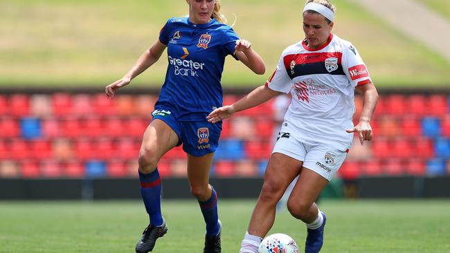 Amber Brooks claimed Adelaide United’s W-League player of the year after shining in her debut W-League campaign. Picture: Tony Feder/Getty Images