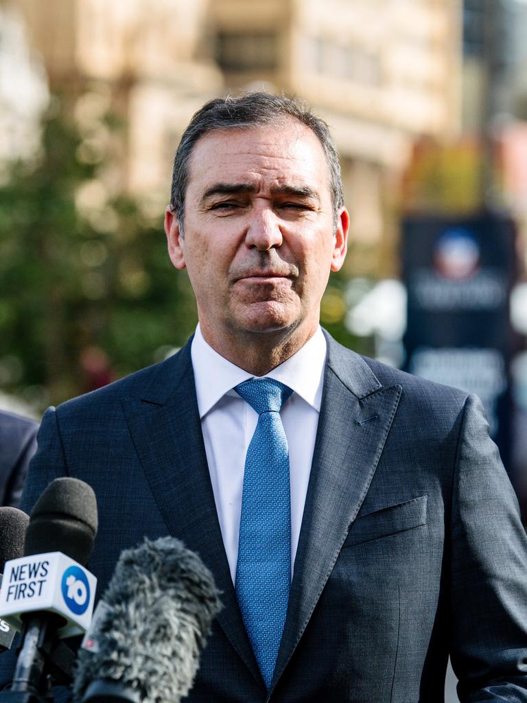 Premier Steven Marshall announced the restrictions would come into effect as of 6pm on Wednesday. Picture: NCA NewsWire / Morgan Sette