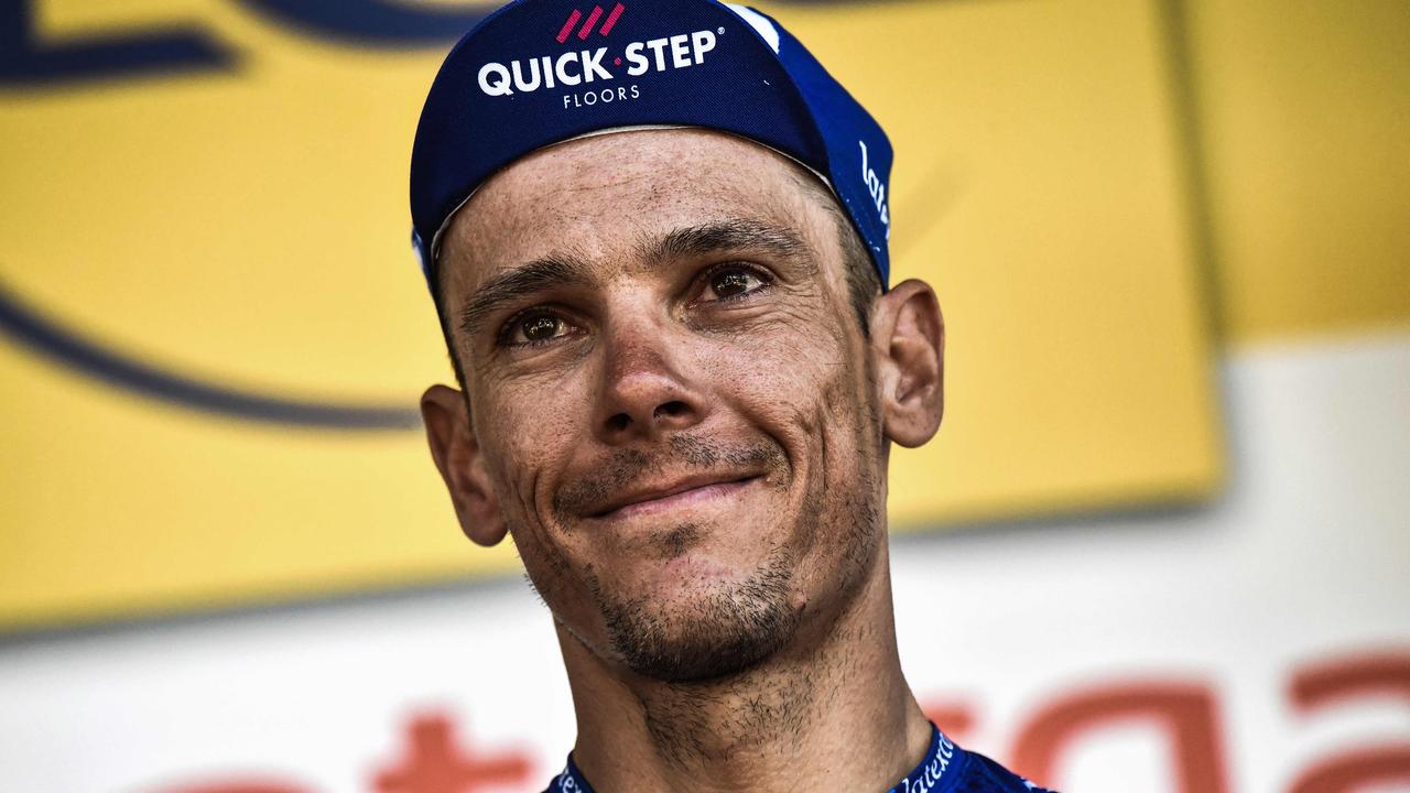 Belgium's Philippe Gilbert withdrew from the Tour but not before receiving a prize for being the stage's most aggressive rider.