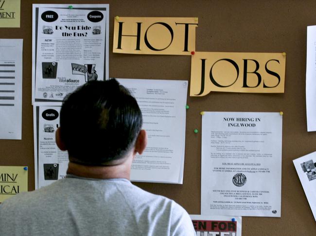 06/08/2010: 06/08/2010: Generic image of a job seeker looking at postings for jobs at the Verdugo Jobs Center, which includes a California Employment Development satellite office, in Glendale, California, U.S., on Friday, Aug. 6, 2010. U.S. companies hired fewer workers than forecast in July, evidence of what Federal Reserve Chairman Ben S. Bernanke has called an &uncertain& economic environment that may keep him focused on reviving growth. Overall employment fell by 131,000 and the jobless rate held at 9.5 percent. Photographer: Jonathan Alcorn/Bloomberg Pic. Supplied / Bloomberg News Photos F10079311 Pic. Supplied / Bloomberg News Photos F10079311