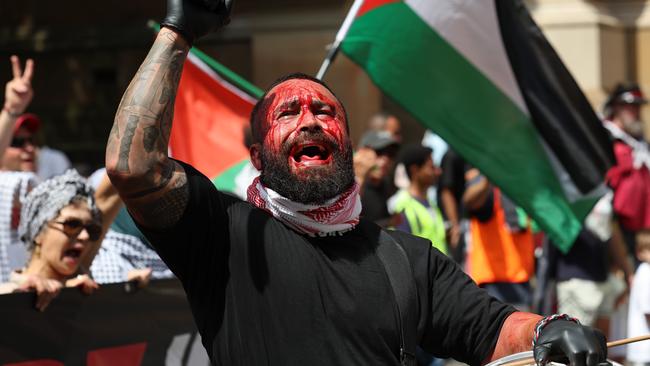 Thousands of Pro-Palestinian protesters marched in Sydney in support of a ceasefire in Gaza. Picture: David Swift /NCA NewWire