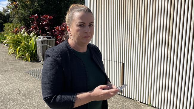 NBN Coffs Harbour journalist Alison Paul outside the court. Picture: Chris Knight