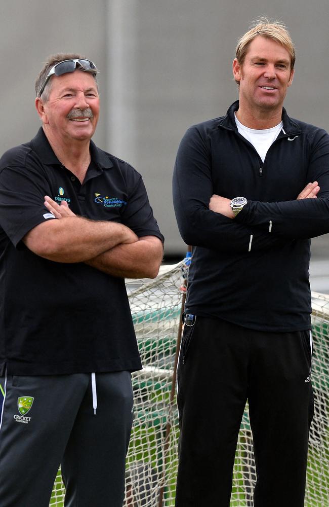 Cricketer David Warner posted this photo of Rod Marsh and Shane Warne.