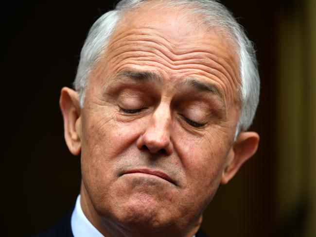 Prime Minister Malcolm Turnbull at a press conference after the leadership spill. Picture: AAP Image/Mick Tsikas