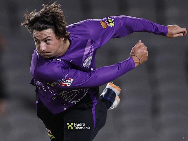 All-rounder Tim David has gone from the Hobart Hurricanes to the IPL, scoring a massive payday at the auction. Picture: Darrian Traynor – CA/Cricket Australia via Getty Images