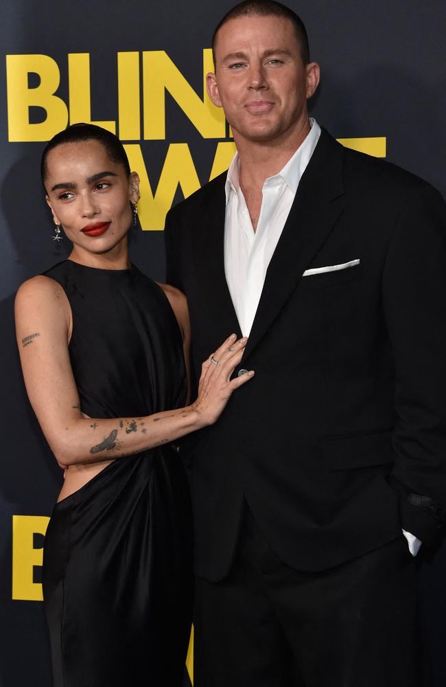 Zoe Kravitz and Channing Tatum at the "Blink Twice" premiere. Picture: Chris DELMAS / AFP