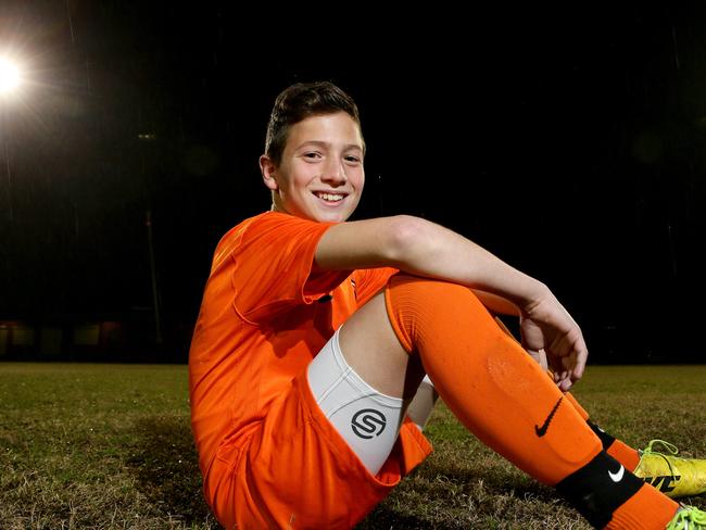 Junior Sports Star Nominee Stavros Palapanis 13 , travels from Sans Souci to Rooty Hill to take part in the Wanderers academy.