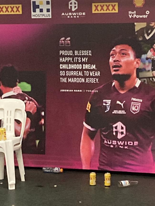 The Maroons dressing room is plastered with quotes from Queensland stars.