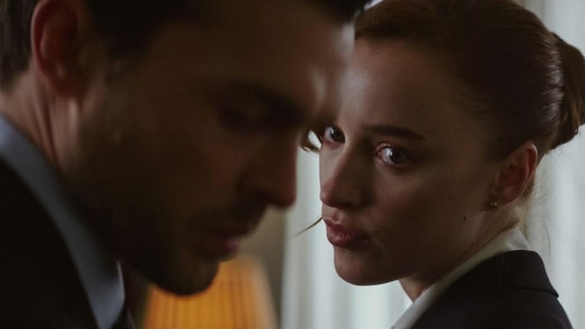 Alden Ehrenreich and Phoebe Dynevor in Fair Play. Picture: Supplied