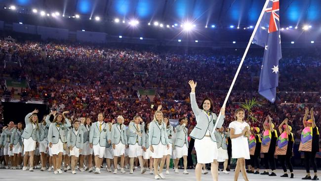 It’s all smiles for the Aussie athletes at the Games but it doesn’t come easy for many who have sacrificed a lot to be there. Picture: Cameron Spencer/Getty Images