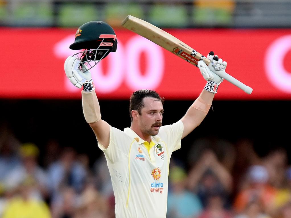Travis Head’s fantastic knock in Brisbane should give him breathing room to find his feet, again, at Test level. Picture: Bradley Kanaris/Getty Images
